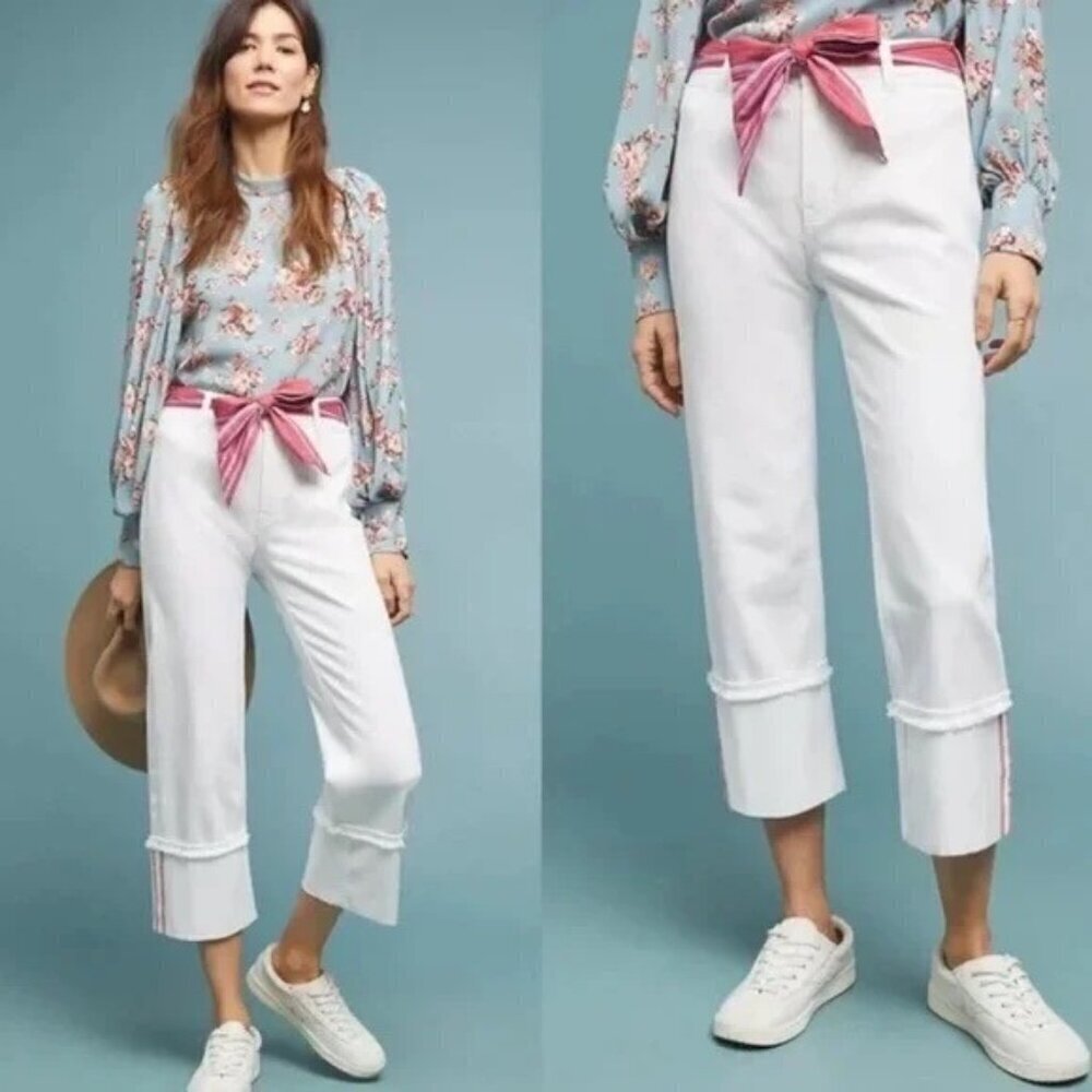 Pilcro & Letterpress Anthropologie Wide Leg Crop Jean Women’s Waist 29